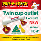 Dine a Chook Double Outlet Lubing Cup Drinker