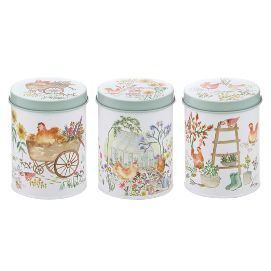 Garden Hens 3 Pack Cannister