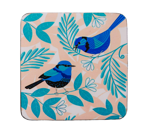 Coasters (Set of 4) - Blue Wren