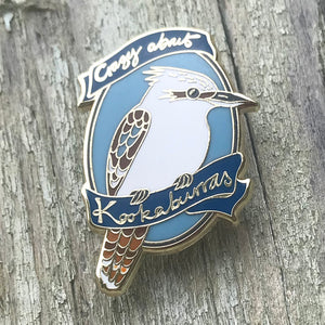 Crazy about Kookaburras Enamel Pin by Bridget Farmer