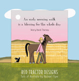 Red Tractor Designs Magnet "An Early Morning Walk"