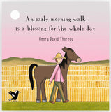 Red Tractor Designs Magnet "An Early Morning Walk"
