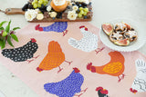 Tea Towel - Bright Hens