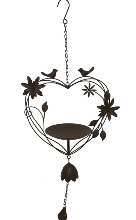 Cast Iron Bird Bath Hearts