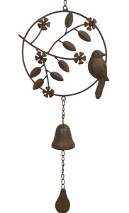 Cast Iron Bird Garden Decor Bell