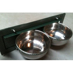 Metal Revolving Feeder with Two Cups 15cm
