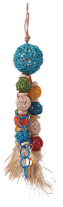 Feathered Friends Wicker Ball with Tassel
