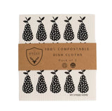 Swedish Dish Cloths Compostable – Pretty Pears | Pack of 2