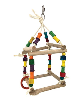 Bird Toy Natural Parrot Cube Swing