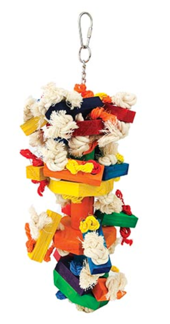 Bird Toy Knots and Blocks Preening Toy Medium