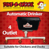 Dine a Chook Automatic  Waterer 4 Outlet