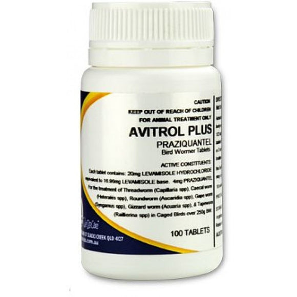 Avitrol Plus Bird Wormer - Tablets 100 – Tassie Bird and Poultry Supplies