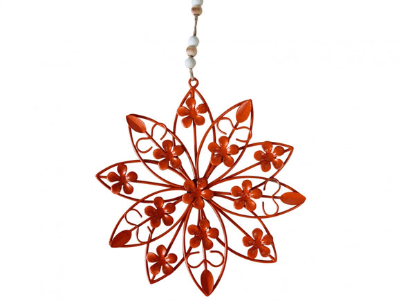 Metal Flower Hanger Orange