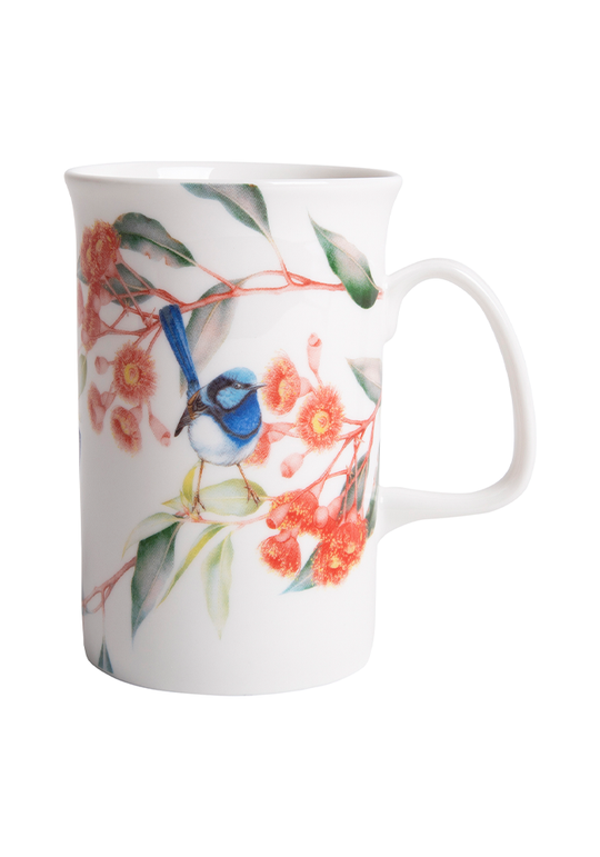 Blue Wren & Eucalyptus Can Mug