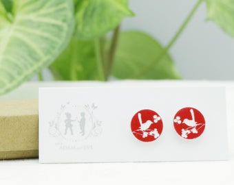 Willy Wag Tail Earrings - Red