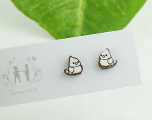 Cockatiel Earrings - White