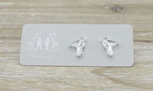 Hummingbird Earrings - Clear Mirrored