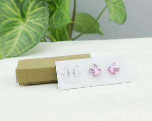 Swallow Earrings - Pink