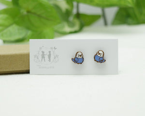 Budgie Earrings - Blue
