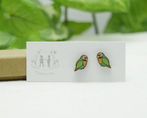 Mustache Parrot Earrings