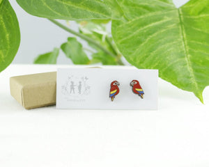 Scarlet Macaw Earrings