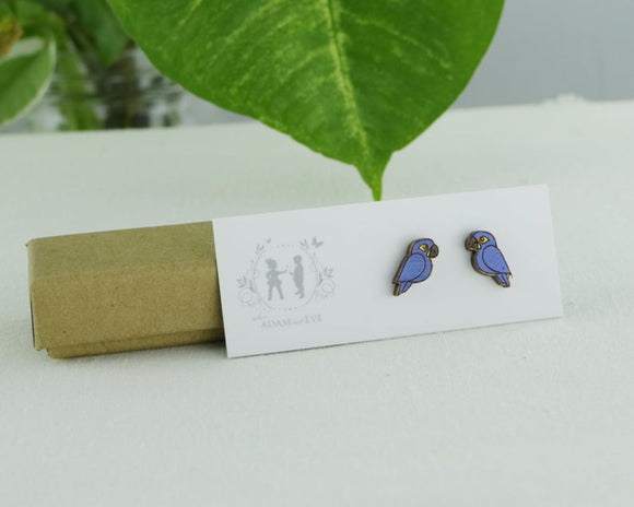 Blue Macaw Earrings