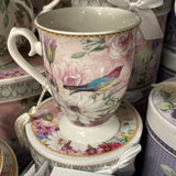Pink Garden Footed Cup